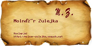 Molnár Zulejka névjegykártya